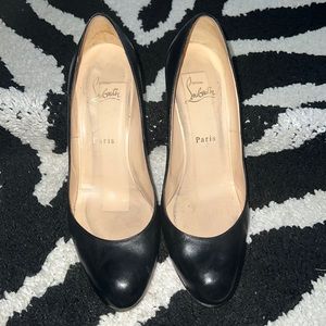 Authentic Christian Louboutin black pumps heels